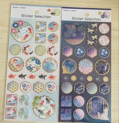 デザインシール　金色和風　金魚　花火　新品匿名配送　24時間以内発送 防水対策◯のサムネイル