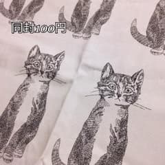 同封100円 猫柄 生地のサムネイル