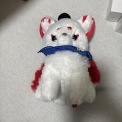 ぬいぐるみ 動物 ホワイト レッドのサムネイル