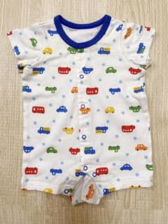 MIKI HOUSE FIRST 車プリントロンパース50-60のサムネイル