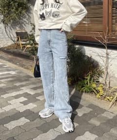 【新品未使用】lemore サイドカットハイウエストデニムのサムネイル