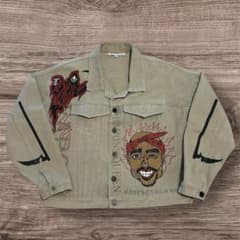 2PAC コットンキャンバスジャケット ヒップホップ ストリート - メルカリ