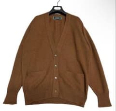 【旧タグ】ジョンストンズオブエルガン カシミヤ100% カーディガン ブラウンのサムネイル