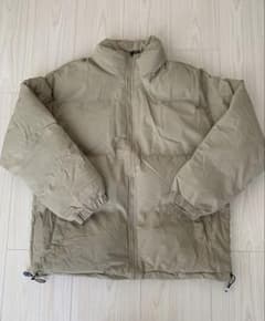 【ドローコード付き】中綿 ダウン風ジャケット パファージャケット L ベージュのサムネイル