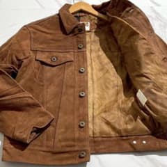 未使用◦タグ付き✨】Alpenrose レザージャケット スウェード 茶 L
