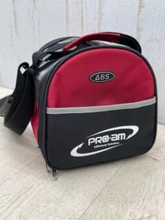 Pro Am ボウリング用バッグ 赤/黒 ABS PRO-AM ボウリング用バッグ ボール一つ用 黒×赤 ショルダーベルト