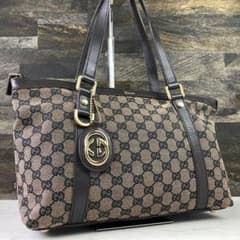 グッチ GUCCI トートバッグ ハンド GGキャンバス レザー 272399 - メルカリ