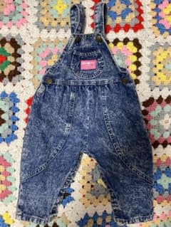 オシュコシュ アシッドウォッシュ ケミカル オーバーオール 12m 古着 