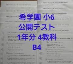 希学園 小6 公開テスト国算理社 4科目1年11回分解答付 - メルカリ