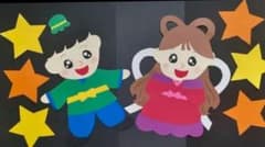壁面飾り　七夕　七月　織姫　彦星のサムネイル