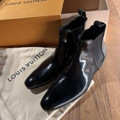 限定値下げ VUITTON メンズ サイドゴアブーツ エナメル 黒 8 - メルカリ