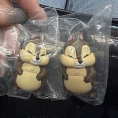 반다이 디즈니 너무 먹어서… 칩 피규어 2개 세트