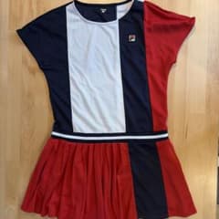 FILA テニスワンピース ネイビー×レッド Lサイズのサムネイル