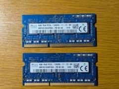 ノートPC用DDR3メモリ 8GB(4GB×2枚) PC3L-12800Sのサムネイル