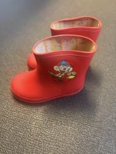 昭和レトロ　長靴　怪物くん　13cm 赤 レインブーツ 子供靴