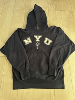 90s Champion リバースウィーブ NYUパーカー USA製 刺繍タグのサムネイル