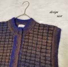 モヘアカーディガン　ベスト　ビンテージ　USEDのサムネイル