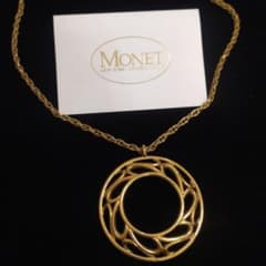 MONET　モネ　ゴールド　ネックレス　 チェーン　ペンダント　ヴィンテージ