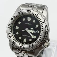 [가동 / 신품 전지] SEIKO 다이버 워치 회전 베젤 남성 시계