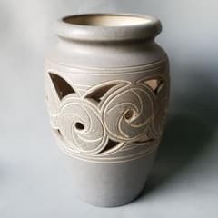 信楽焼傘立て  口つき青透かし 高さ４６cm 信楽焼傘立て 口つき青透かし 高さ46cm - メルカリ