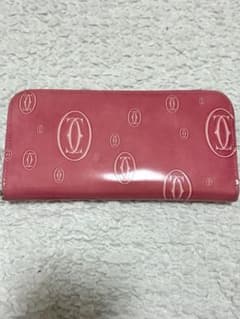 Cartier ハッピーバースデー 長財布 ピンク マイメロチャーム付き