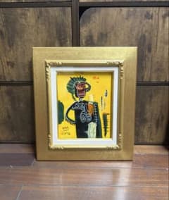 ジャン＝ミシェル・バスキア 手描き 油彩画 貴重 作者サイン ジャン＝ミシェル・バスキア 手描き 油彩画 貴重 作者サイン - メルカリ
