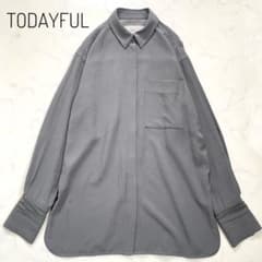 TODAYFUL バックサテンポケットシャツ　グレー TODAYFUL - TODAYFUL バックサテンポケットシャツ グレーの通販 by