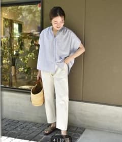 OURHOME こだわりシルエットのデニムパンツ（オフホワイト）のサムネイル