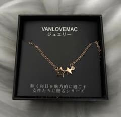 可愛い♡マーブルネックレス4個♡2.5号♡メルカリ便で VANLOVEMAC ネックレス ダブルスター ピンクゴールドカラー おしゃれ