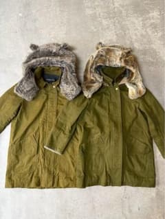 左　mercibeaucoup ファー　バラクラバ　コート 右 mercibeaucoup ファー バラクラバ コート - メルカリ