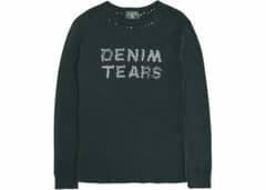DENIM TEARS デニムティアーズ ラインストーン ロゴ サーマル ロンT 