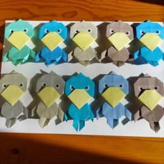 折り紙 ハシビロコウ 壁面飾り10羽のサムネイル