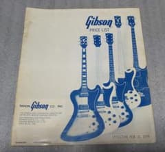 Gibson PRICE LIST 1978年 ギブソン カタログ 激レア - メルカリ