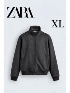 新品タグ付 ZARA フェイクスエード 中綿 キルティングジャケット XL