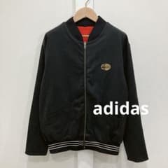レア adidas ワールドマーク リバーシブル ボンバー ジャケット 90s 