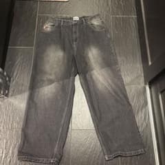 9090 ダークグレー ワイドレッグデニムのサムネイル
