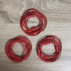ワイヤーキーリング 【赤】30本セットのサムネイル