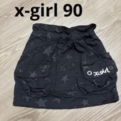 【X-girl 星柄スカート 90cm】スカパンパンツキュロットスカート女の子黒のサムネイル