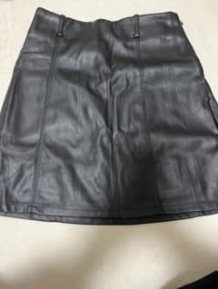 Heather ブラック合成皮革タイトスカート Sサイズのサムネイル