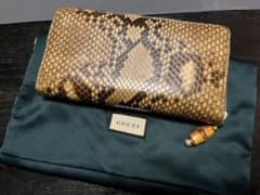 GUCCI ヘビ皮 長財布 ブラウン系のサムネイル