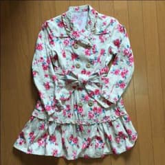 女の子 花柄 スプリングコート 140 美品のサムネイル