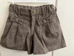 BeBe Petite Pois Vert 千鳥格子 ショートパンツ 95