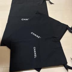 CHANEL ブラック シューズ収納袋 大中小各2枚　合計6枚のサムネイル