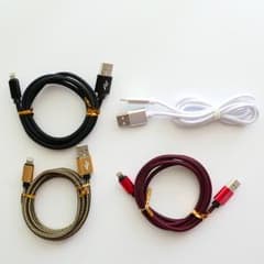 アイフォン用ＵＳＢケーブル　1ｍ　断線しにくい丈夫な素材のサムネイル