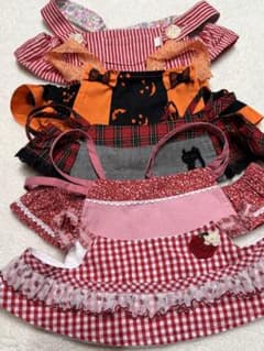 ラボット　ハンドメイド　服　赤系５着セットのサムネイル