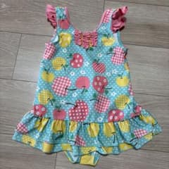 女の子用フルーツ柄ワンピース水着 120cmのサムネイル