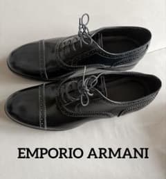 ほぼ新品】エンポリオアルマーニ レザー ビジネスシューズ ストレート