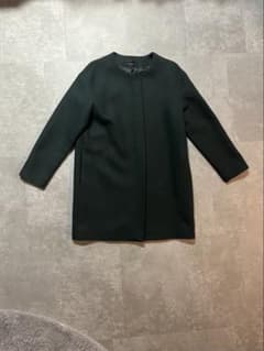 COS ダークグリーン ノーカラージャケット Sのサムネイル
