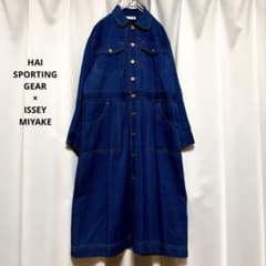 HAI SPORTING GEAR　デニムロングワンピース　Ｍ HAI SPORTING GEAR ISSEY MIYAKE デニムワンピース - メルカリ