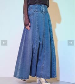 ELLEgirl コルセットフレアデニムスカート sサイズ　サックスのサムネイル